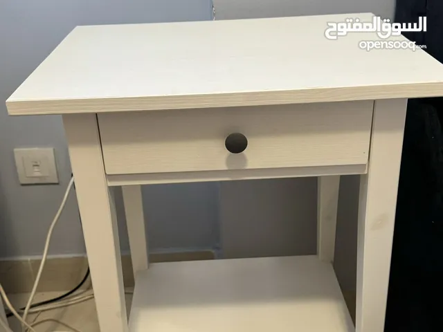 White Side Table with Drawer – Minimalist Design 2 pc