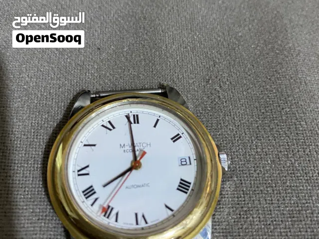 ساعة أوتوماتيك سويسري ماركة M Watch الحالة ممتازه نقص سير فقط بدون علبه نظافة ممتازه جدا