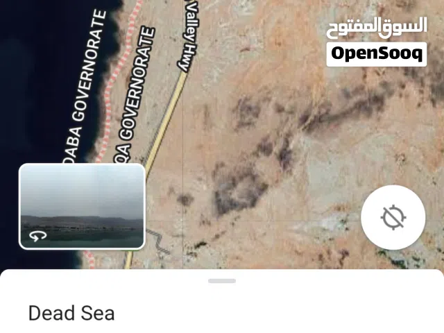 البحر الميت مقابل فندق جراند ايست خلف دفاع مدني البحر الميت ارض تنظيم سياحي مساحه اربع دنمات 700 م