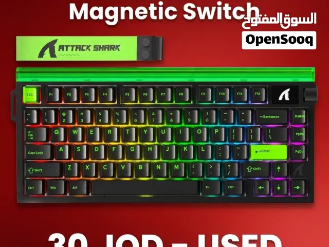 كيبورد ATTACK SHARK R85 HE سويتش مغناطيسي ومتوفر توصيل بدينارين لجميع المملكه