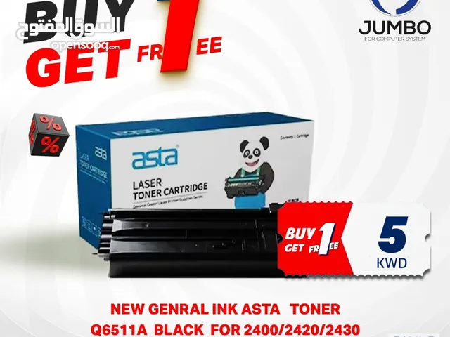 NEW GENRAL INK ASTA TONER HP Q6511A BLACK FOR 2430 DTN