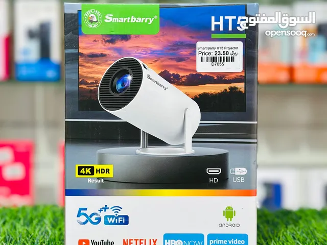 Smart Barry HT5 Android Projector – 4K Support, Dual-Band WiFi, Bluetooth, Gaming Mode