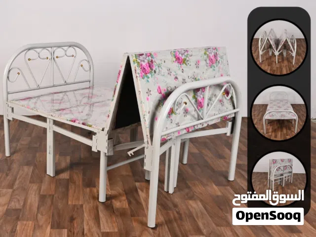 سرير حديد قابل للطي ومريح الاصلي 10 ارجل  سرير حديد ابيض قابل للطي  تصميم عملي وعصري ومريح