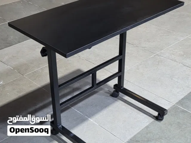طاولة مكتبية طاولة تفصيل طاولة لابتوب خشب لاتيه متينة بعجلات مع تعديل بالارتفاع طاولة دراسة مكتب خشب