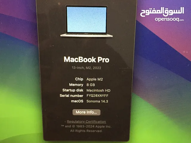 macbook pro M2 (2022)