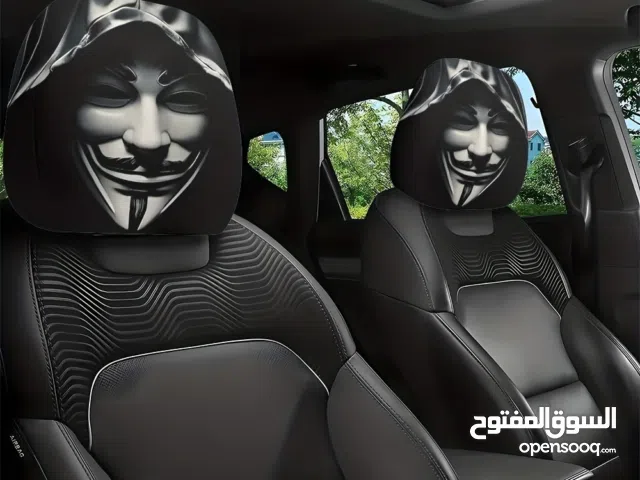 وجه كفر غطاء راس ركاية كرسي السياره من الامام و الخلف شكل الفهد او وجه قناع غي فوكس