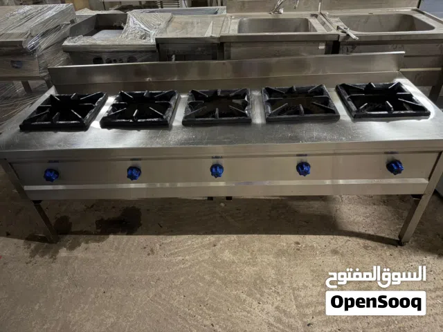 مستلزمات مطاعم مستعمله براندات الاستيل 304 وثلاجات وجرلات وطاولات ومغاسل ومداخن وهوتات وتوربينات وكل