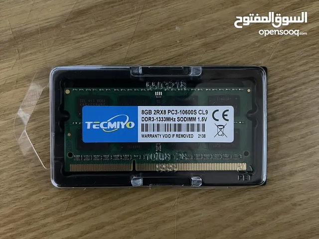 Tecmiyo DDR3 Laptop Ram 8GB 1333 mhz 1.5 V