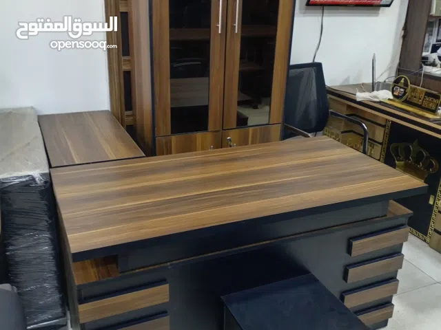 مكتب مدير مقاس 150سم مع جانبية وطاولة وسط بأقل الأسعار فقط 99 د شامل التوصيل والتركيب عمان زرقاء