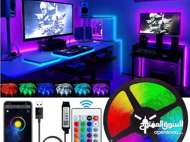 إضاءة RGB 5 متر مع تحكم ريموت + تطبيق