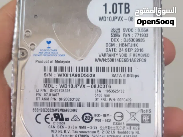 للبيع هاردسك داخلي بسعه 1TB بسعر طيب