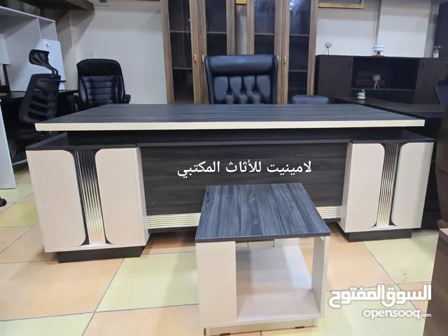 مكتب مدير مميز قياس مترين مع الادراج والجانبية وطاولة قهوة توصيل مجاني داخل عمان