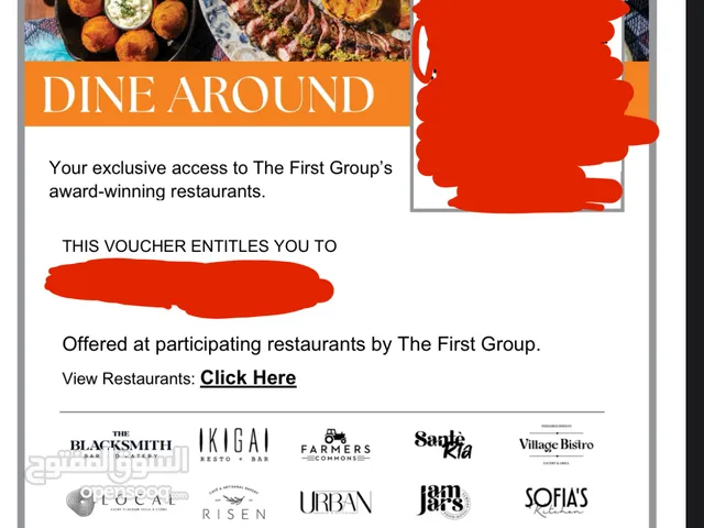 The First Group Dine Around Food Vouchers