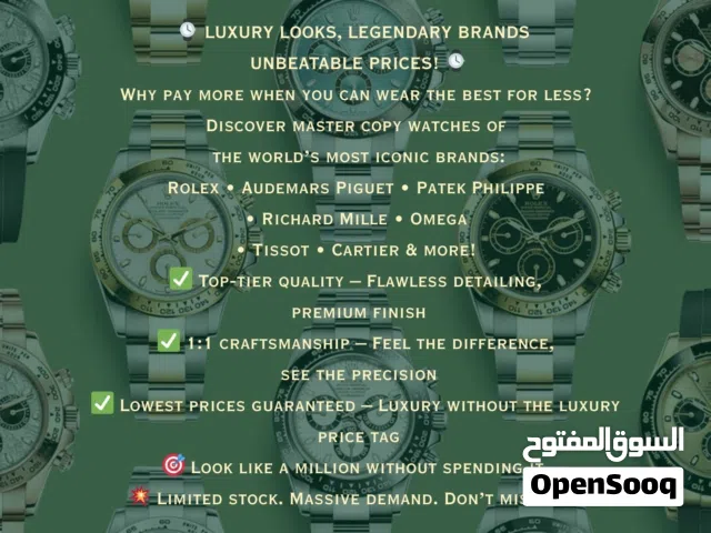 Luxury Branded Watches. AAA QUALITY. Rolex AP RM Patek Phillipe Omega Tissot Casio etc.