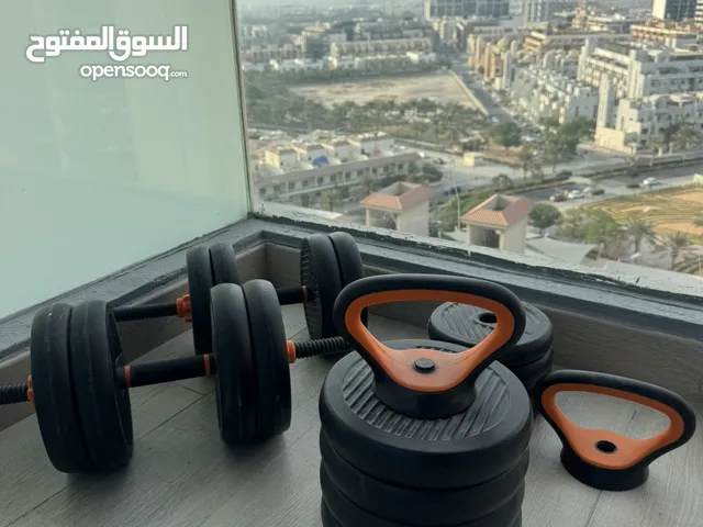 4in1(40kg) dumbbel set: Dumbbells, Barbell, Kettlebell, Push-Up Stand & Weight Plates