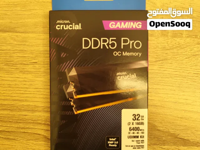 Crucial Pro 32GB (2x16GB) DDR5 6400MHz CL32 Gaming RAM - Black - New/Sealed