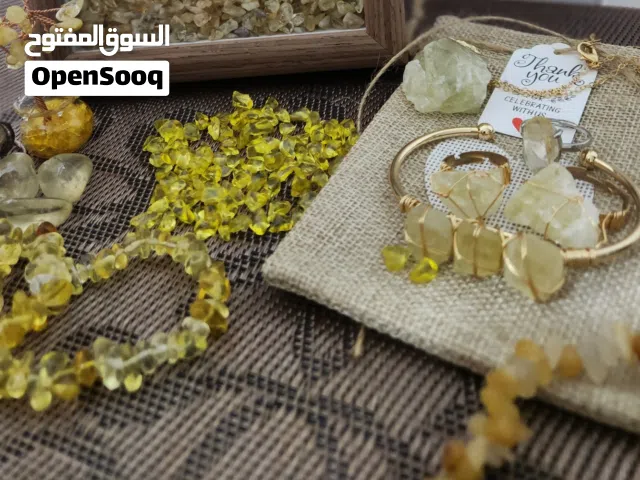 سوار نحاس وخواتم سترين حجر طبيعي