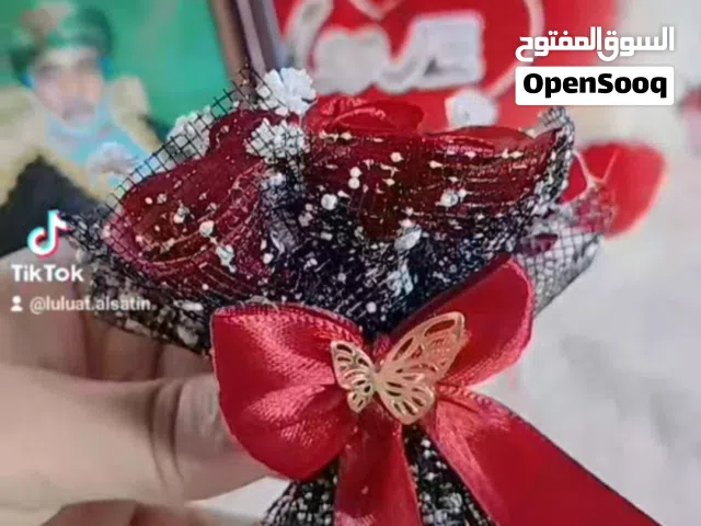 تحفه فنيه علي هيئه  بوكيه ورد صغير  فن الاعمال اليدويه
