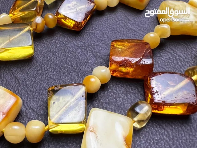 آساور وعقود حجر كهرمان أصلي Original Amber Baltic