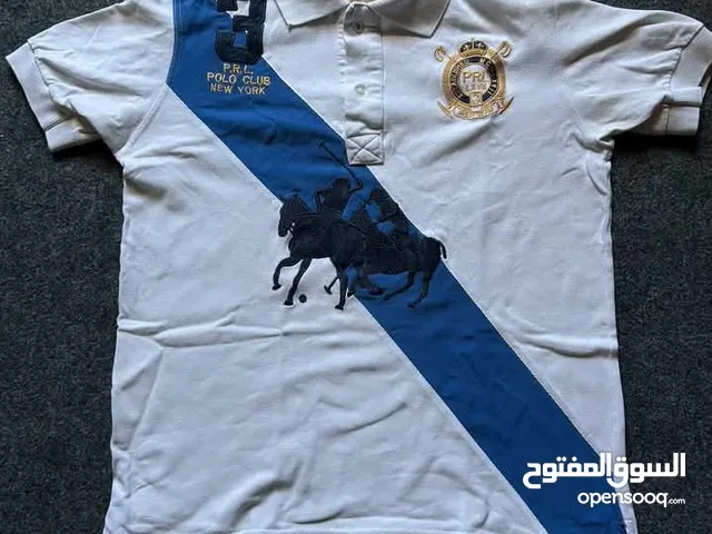polo ralph lauren white with blue strip big pony size Xl 66L 52W condition 10/10