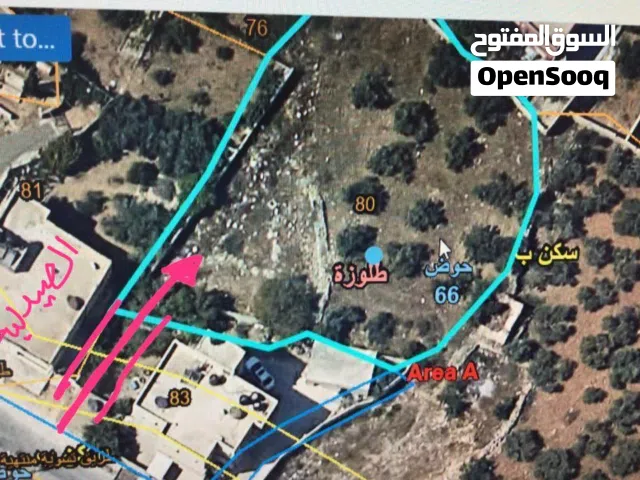 قطعة ارض مربعه الشكل في طلوزه