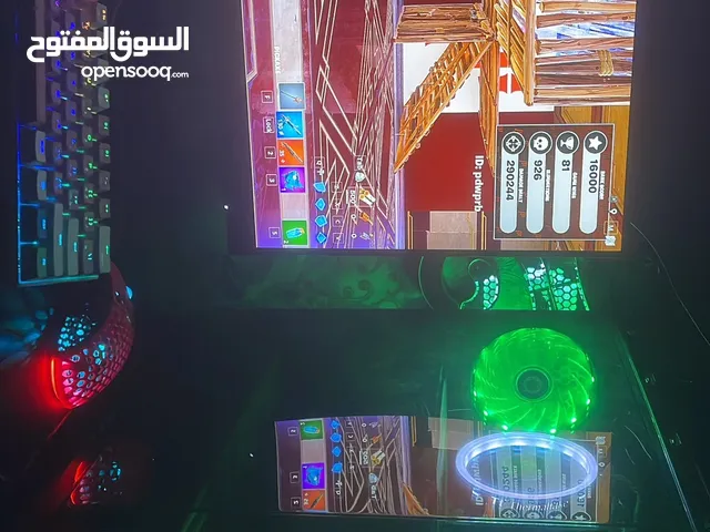 سلام عليكم البي سي قوي و فيه اكونت فورت وقراند و أسيتو و محاكي و في ألعاب وايد 2300 قابل للتفاوض