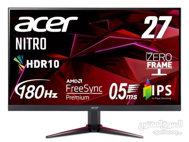 Acer monitor 27” 1080p 180hz. شاشة ايسر 27 بوصة جودة 1080، 180هرتز