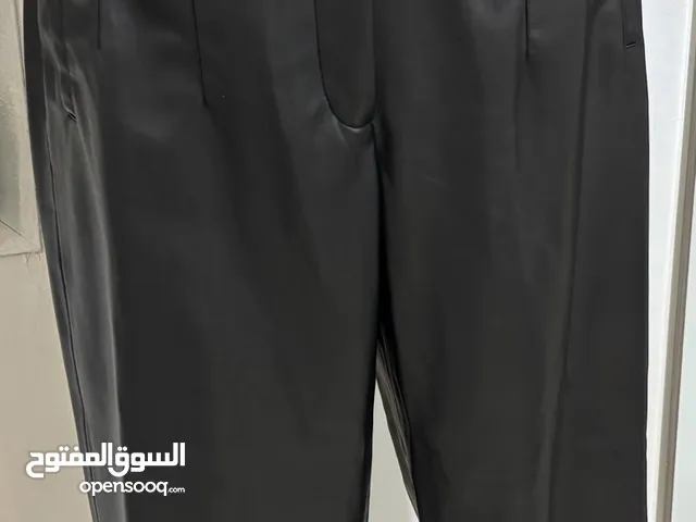 Black leather high waisted