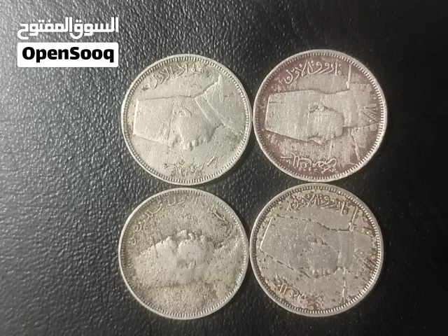 4 عملات فئه 2 مليمات المملكه المصريه عهد ملك مصر فاروق الاول 1924 و 1929و1938