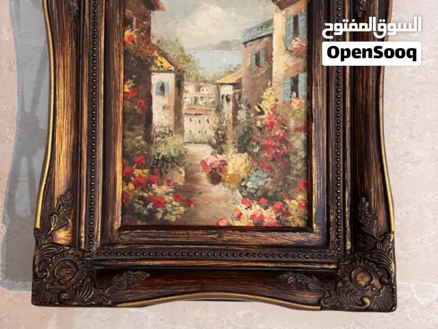 تم تعديل السعر مجموعة لوحات رسم يد مع اطارات فخمة ومقاييس مختلفة كل لوحة مكتوب عليها سعرها مع حجمها