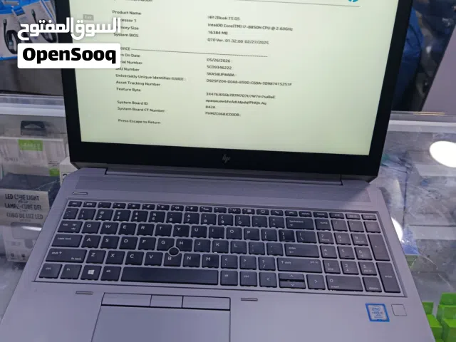 HP Zbook 15 G5 i7 H Nvidia 4GB