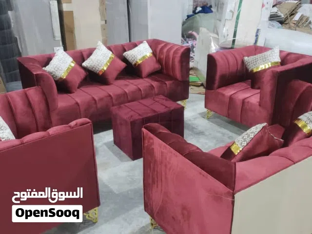 اطقم كنب جديد تفصول على حسب الطلب متوفر جميع طلباتك والالوان متوفره وجميع الاشكال اسعار مغريه