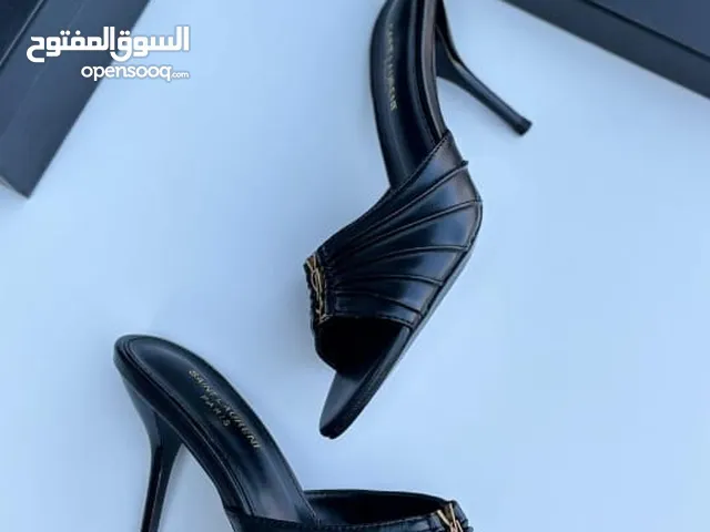 : Saint Laurent Pleated High-Heel Mules( all colour available)