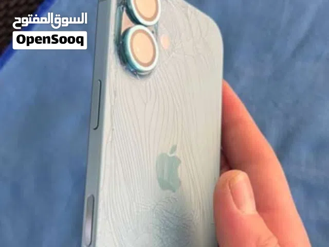آيفون 16 أزرق مستعمل بحالة ممتازة مع علبة وذاكرة 128 جيجابايت مشفرررر بدون خطط