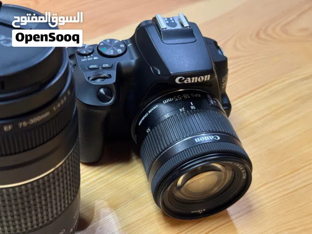 باكيج كانون 250D احترافي  عدسة 18-55mm STM + عدسة زوم 70-300mm  شتر 4K فقط!