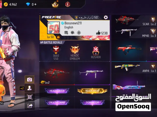 Freefire Account for sale