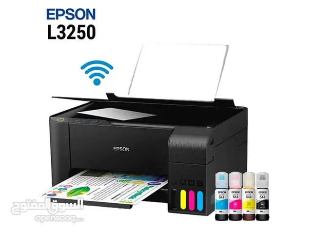 مكبس حراري 5في 1 مع طابعة EPSON L3250 الغنية عن التعريف ويوجد بها اكثر من نصف حبر استعمال بسيط