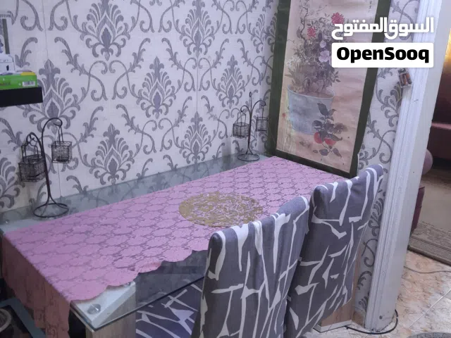 سفرة زجاج مع خشب ديكور شيك جدا