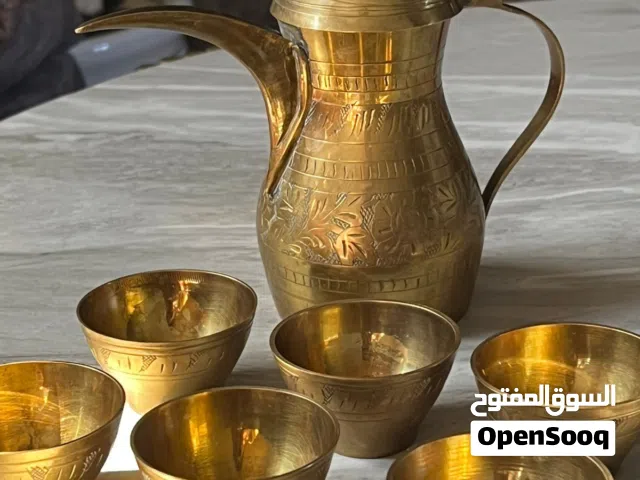 دلت قهوه وفنجين انتيكا انحاس الطقم كثير اذقيل