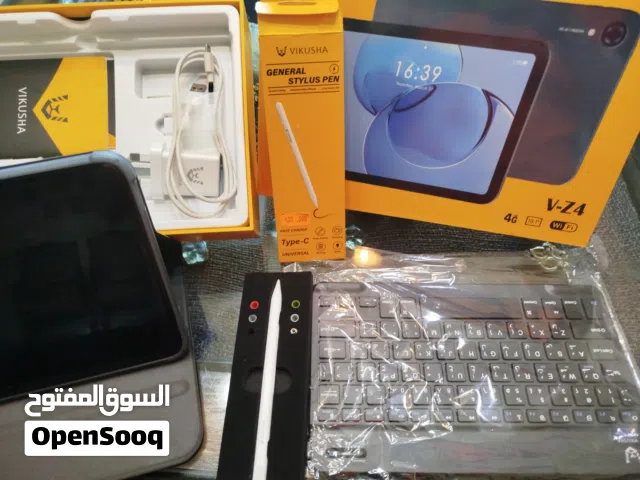 تابلت v-z4 مع جميع اغراض مع اشتراك القلم و الكيبورد بحالة ممتازة