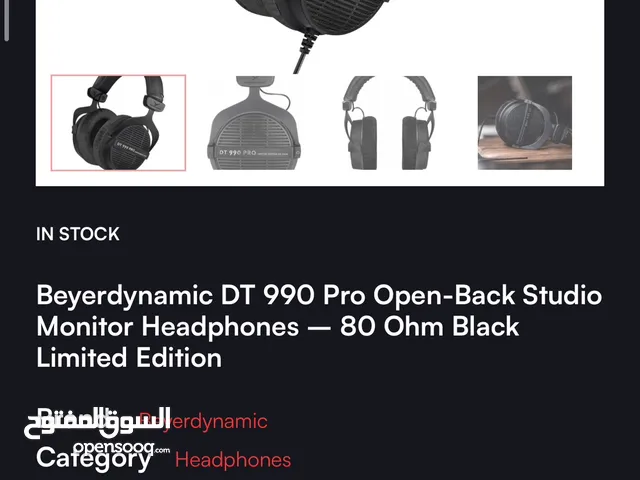 للبيع سماعة dt 990 bro black edition