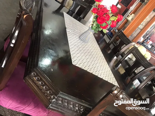 المراي مع الطاوله 8 كراسي خشب زان محفز تفصيل المرايا 40 وطوله السفره 150