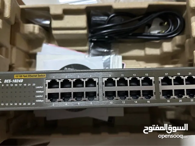 سوتشات نتورك و مجوعة كروت شبكة لاسلكية Network Switches & Wireless Adaptors