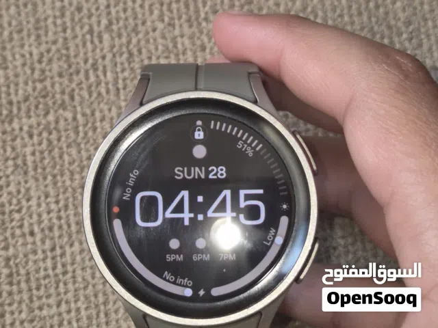 Samsung watch 5 pro (LTE) titanium كامل الأغراض بالعلبه الاصليه و الفاتوره و الشاحن
