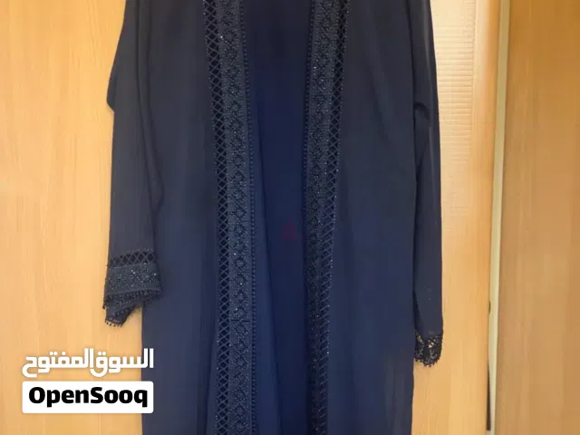 navy blue abaya with inner dress long sleeves size 56 new