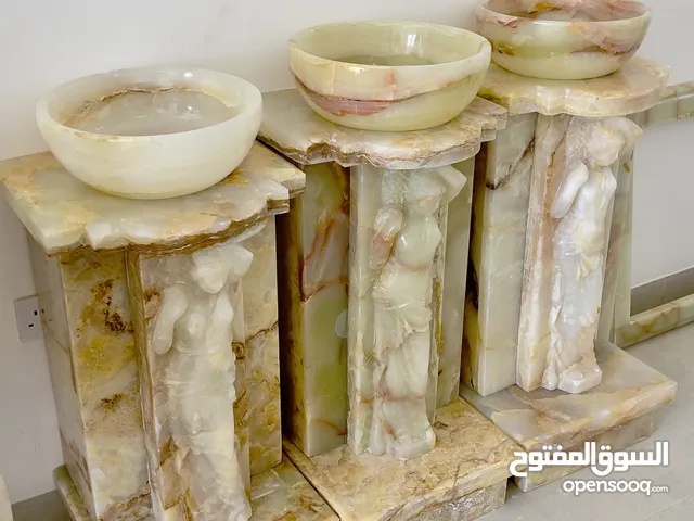 مغاسل رخام و دیکورات الحجریة/ stone washbasins water fountains facade building