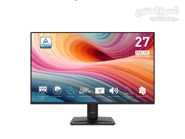 شاشة MSI 120HZ بحجم 27 انش للكمبيوتر والبليستيشين بسعر مغري وكفالة 3 سنوات
