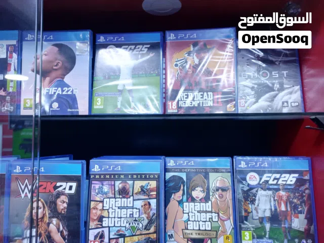 سيديات و العاب بلايستيشن فور و فايف مستخدم و جديد