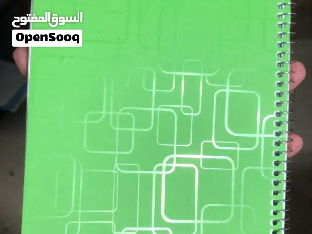 دفاتر سبايرول وغلاف بلاستيكي سعر 600 دينار الواحد