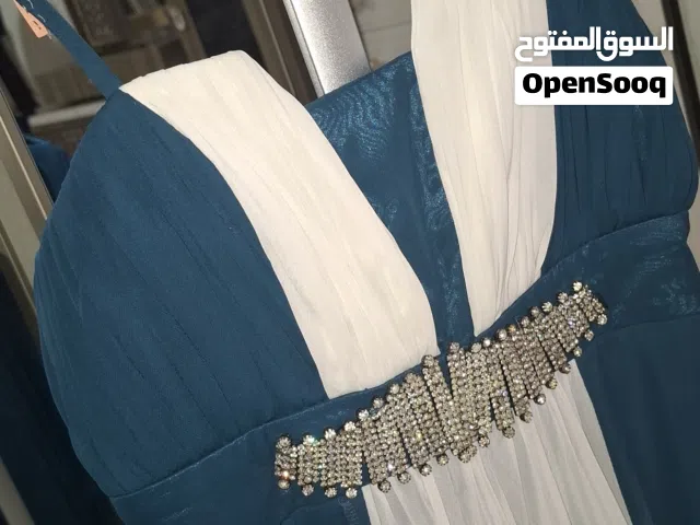 فستان طويل اخضر تركواز